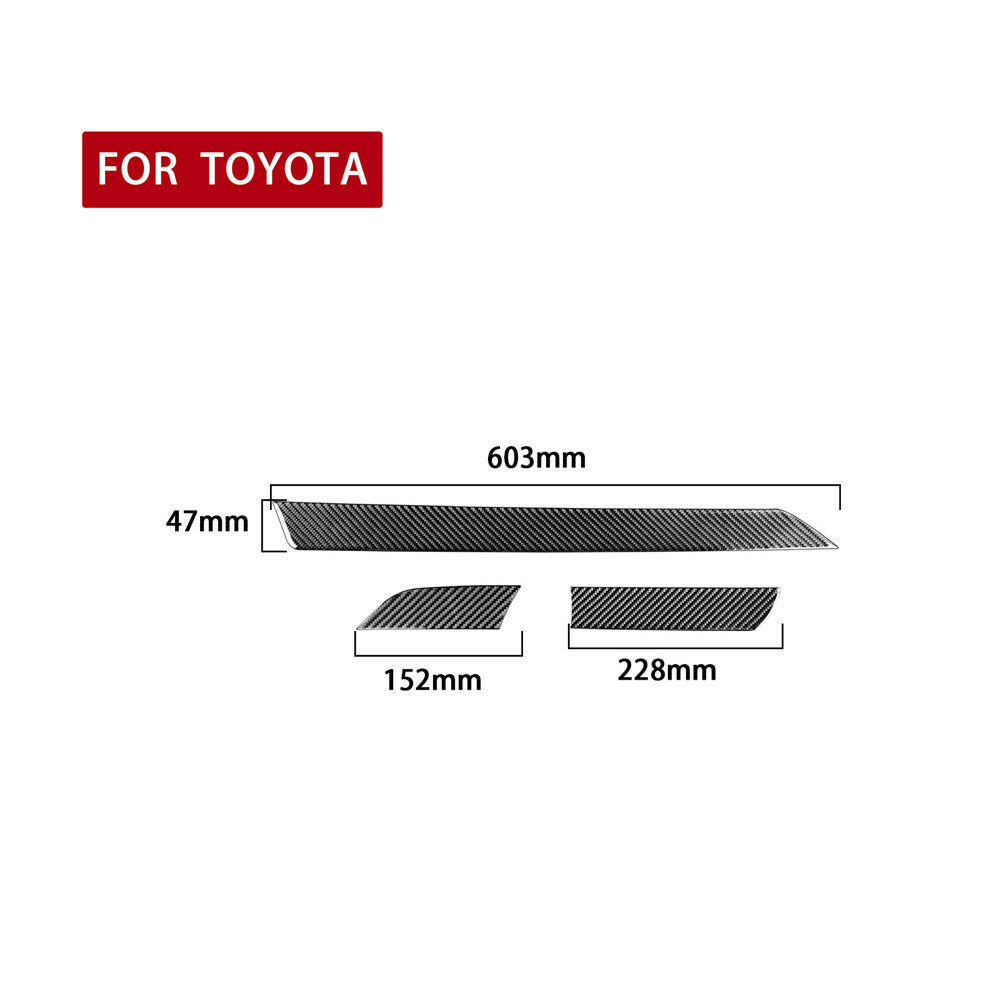 Carbon Fiber Dashboard Center Console Panel Trim for T@yota Tundr@ 2014-2021 RHD