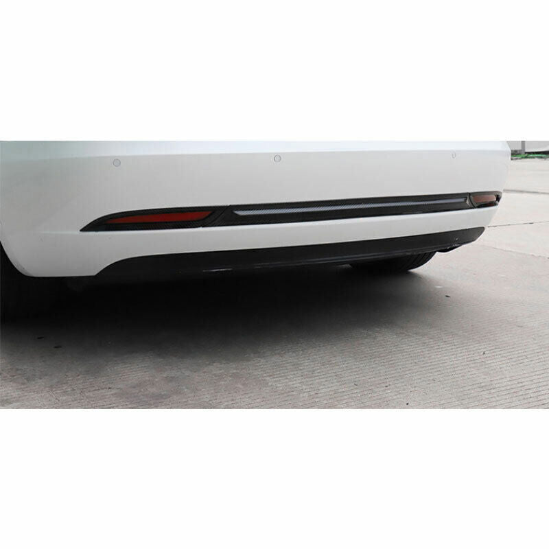 For Model 3 2018-2022 Carbon Fiber Rear Bumper Strip Protector Cover ABS n
