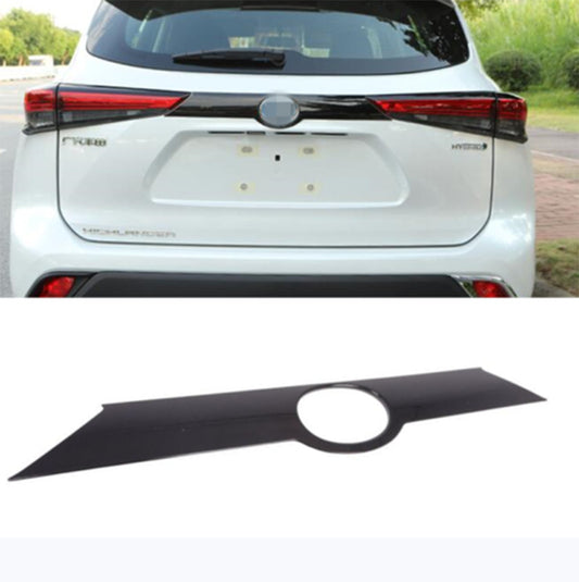 For Highlander 2022-23 piano black Rear Trunk Boot Lid Trim Molding Cover n