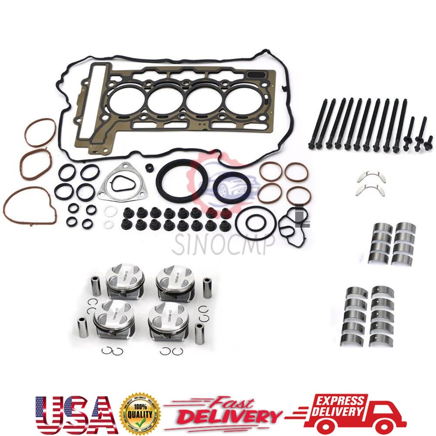 N12 N16 Engine Overhaul Rebuild Kit for Mini Cooper Clubman R56 R55 R60 R61 1.6L