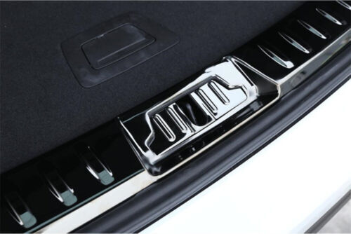 Black Steel Protect Guard Strip 2X for Jaguar F-PACE 2017-2023 Inner Rear Bumper