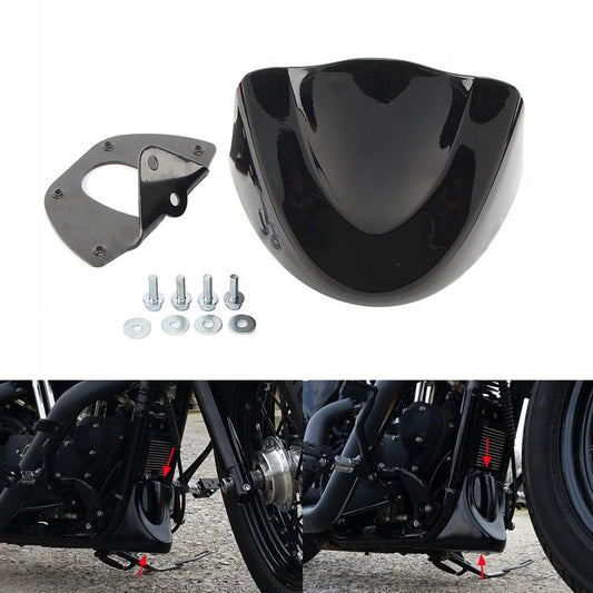 Gloss Black Front Fender Bottom Spoiler Mudguard Cover for Harley Dyna 2006-2017 Q