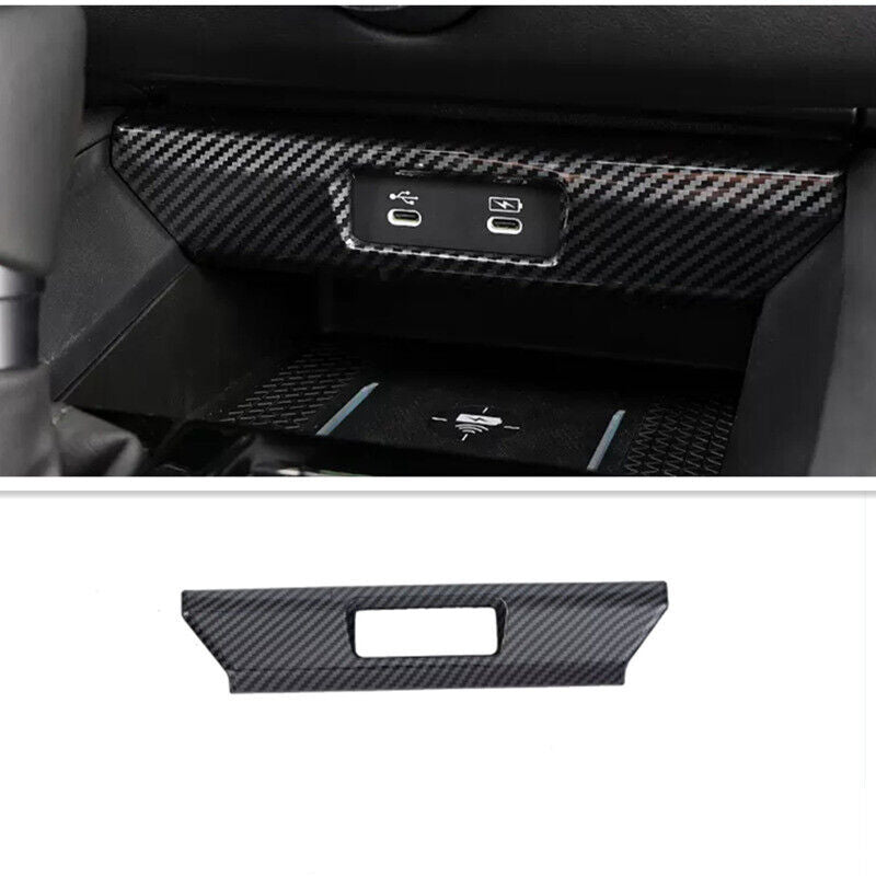 Carbon Fiber USB Power Socket Panel Cover Trim 1pcs for Honda Accord 2023