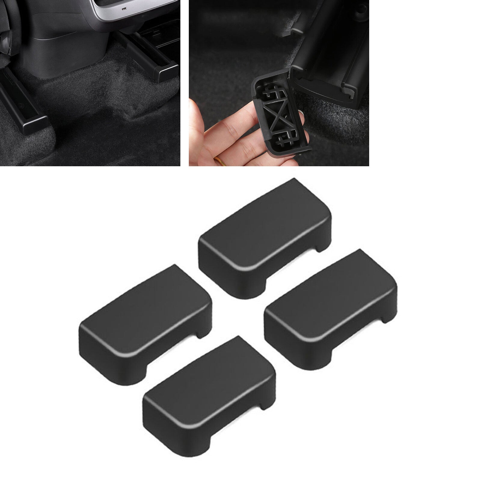4-piece rear for seat rail anti-slip rubber plug retrofit kit for Model Y /3- n