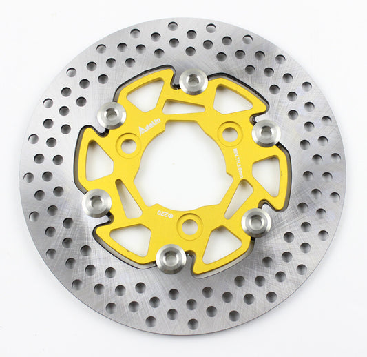 Gold 220MM Adelin Floating Disc Brake Rotor for Honda Ruckus Bikes 58MM 70MM