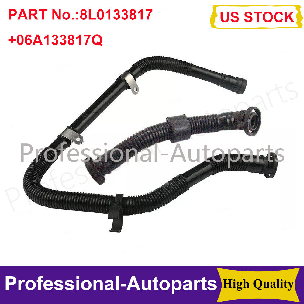 2Pcs Secondary Air Injection Pump Connector Hose for VW for Jetta for Golf for Audi A3 TT Q