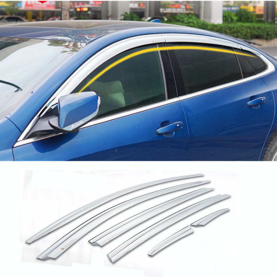 for Chevy Malibu Chrome Window Visor Door Vent Sun Deflector Rain Guard 18-21 B n