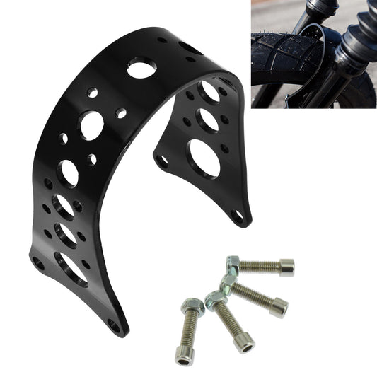Front Fork Fender Brace Tracker Narrow Fit for Harley Sportster Dyna Gloss Black