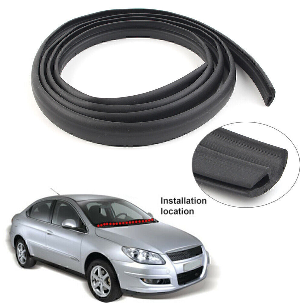 Auto Front Windshield Seal Under Panel Sealed Trim Moulding Strip Rubber Black Q