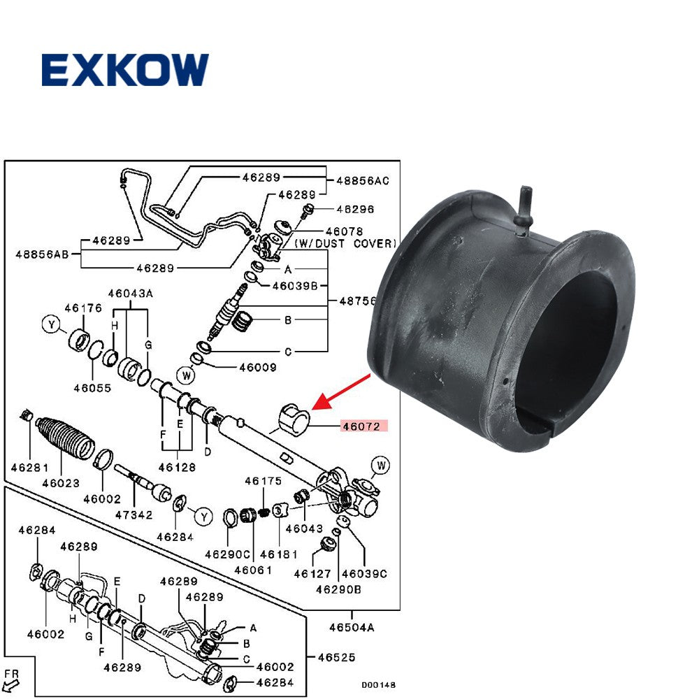 Steering Gear Cushion Bushing for Mitsubishi for Challenger L200 Triton IV 4410A185 Q