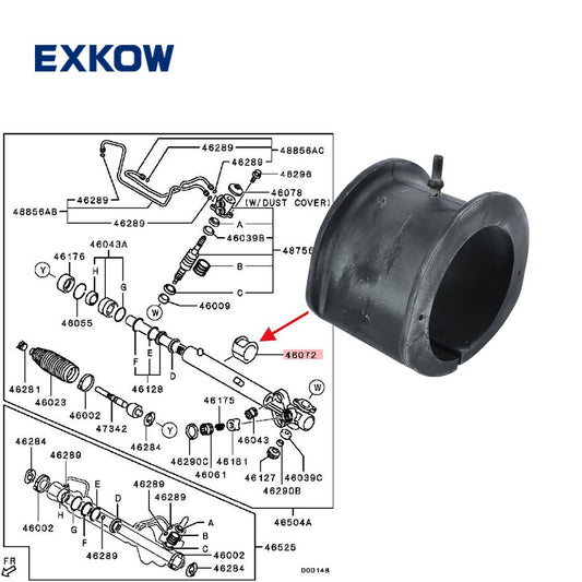 Steering Gear Cushion Bushing for Mitsubishi for Challenger L200 Triton IV 4410A185 Q