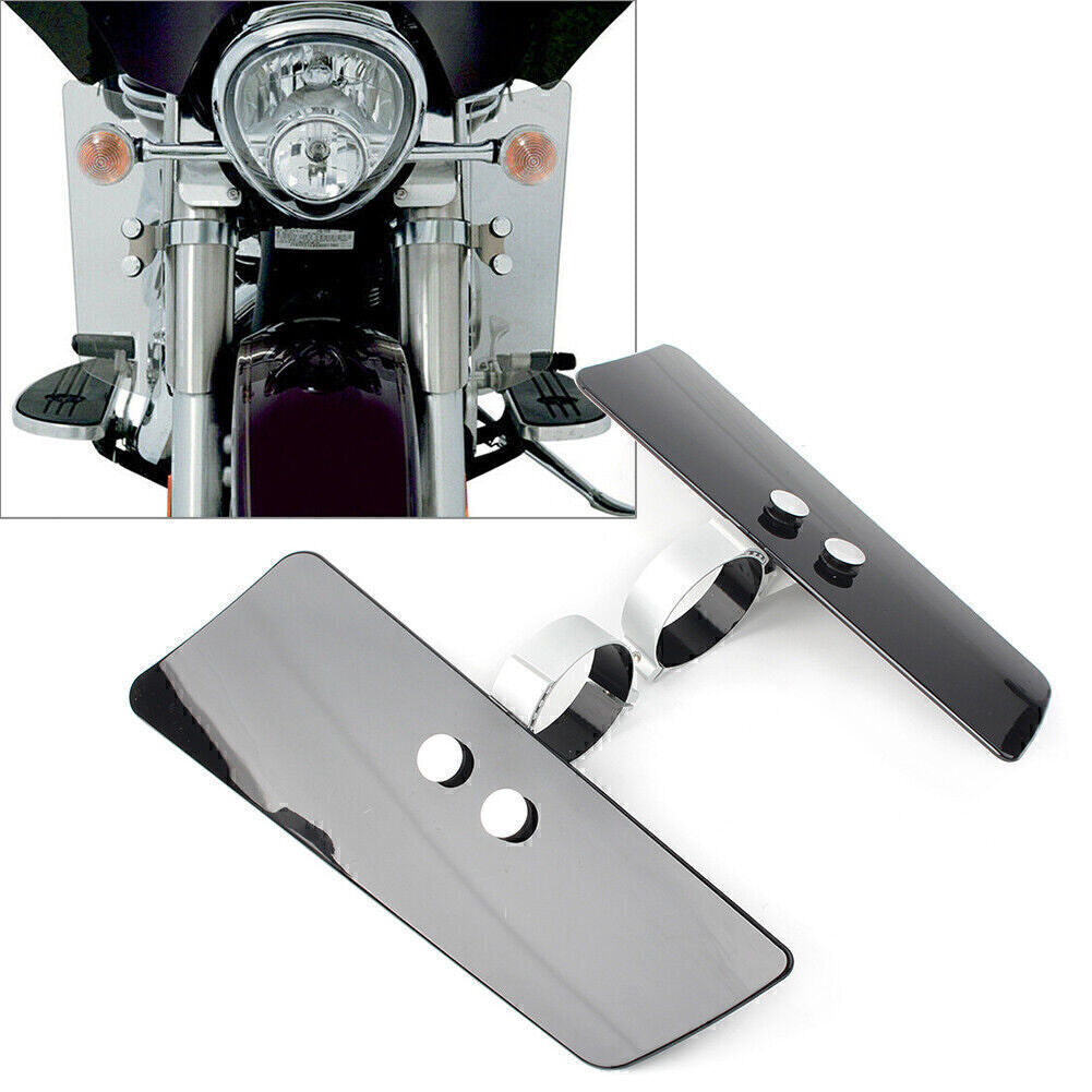 for Honda for Kawasaki for Yamaha Motorcycle MEM5804 Black Front Wind Fork Air Deflector