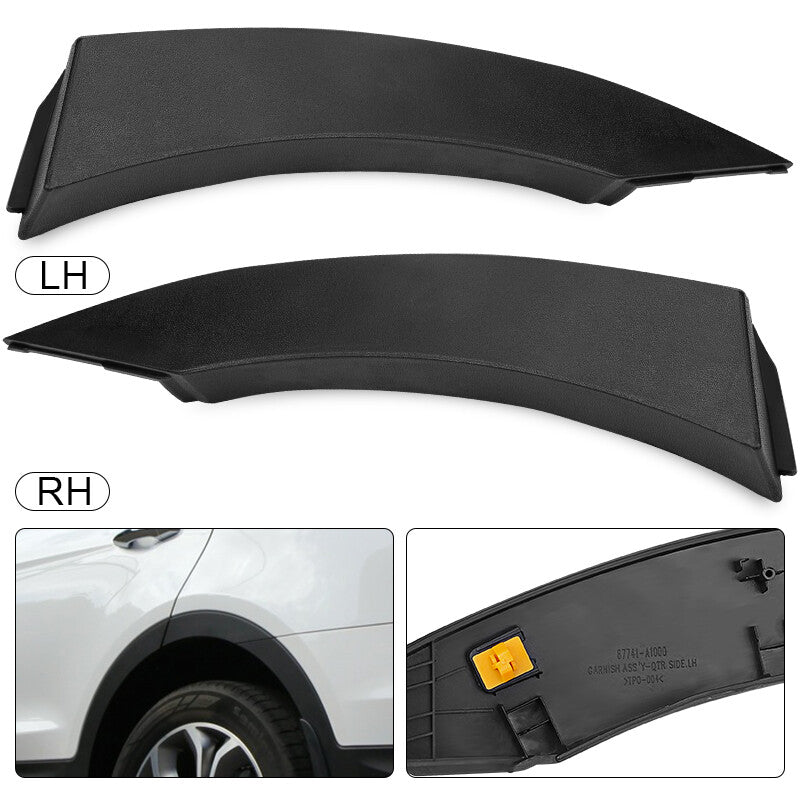 Left+Right Rear Fender Molding Wheel Flare Garnish Fits for 13-18 Santa Fe Sport