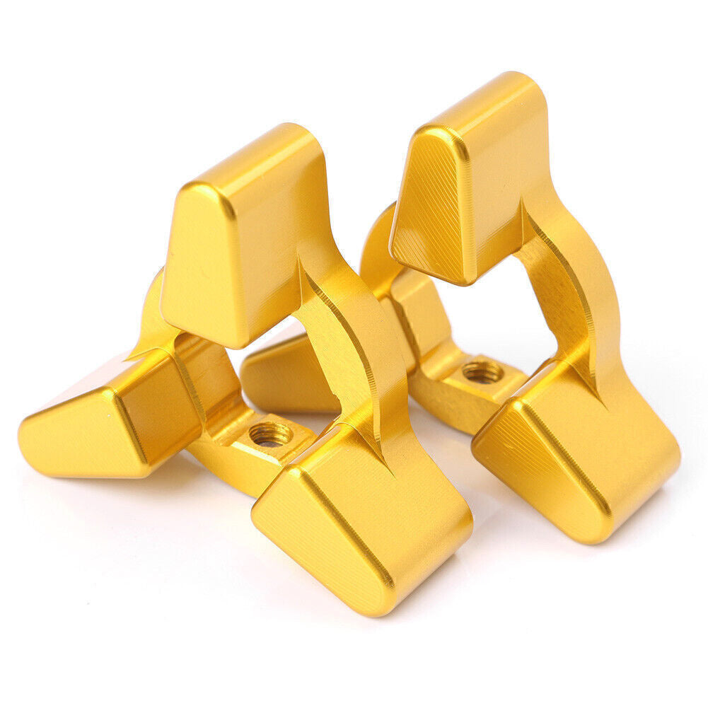 Front Anodized Fork Preload Adjusters Motorcycle Universal Fit 14mm Caliber Gold