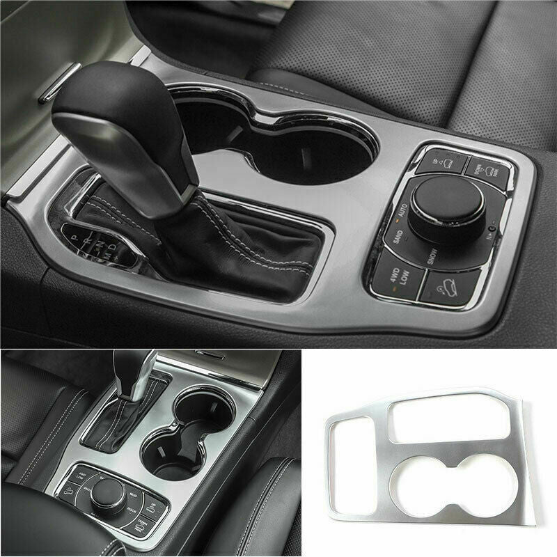 for Jeep Grand Cherokee 2017-2020 Silver Central Console Gear Shift Panel Cover