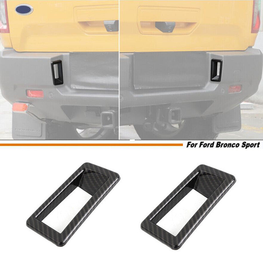 Carbon Rear License Plate Lamp Cover Trim Accessories For Bronco Sport 21+ v