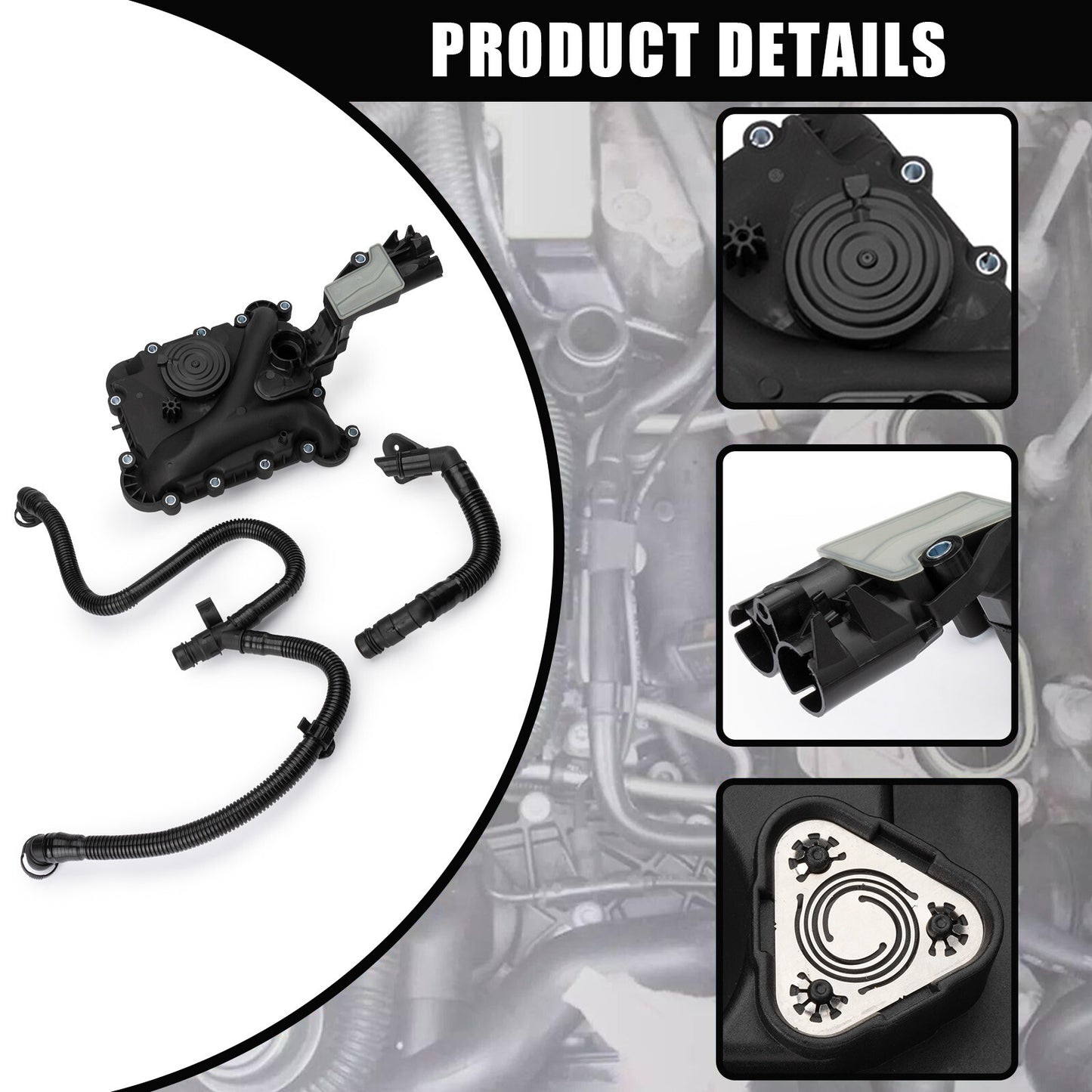 Oil separator PCV valve ventilation trim 06E103547AB suitable for Audi Q7 for A8 Q5 S4 A6 A7 3.0T