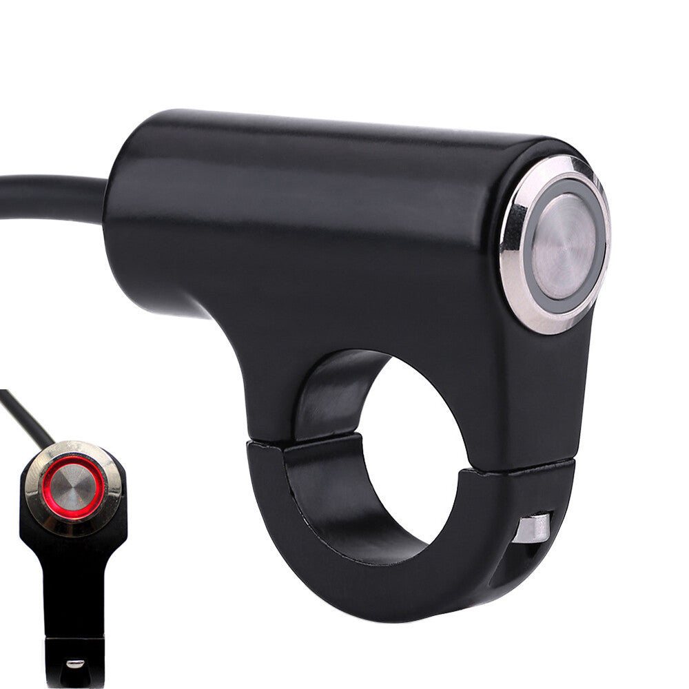 Motorcycle Headlamp Hazard Handlebar Switch Manual-return Button Red Indicator Q