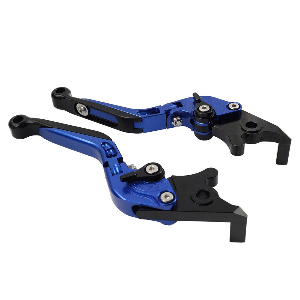 CNC Folding Extendable Brake Clutch Levers for Kawasaki Z1000 ZX9R ZX6R Blue Q