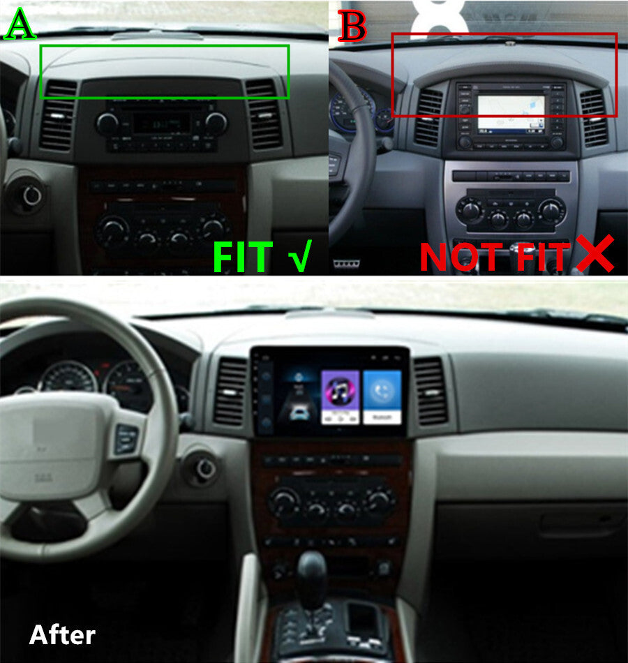 10.1 Android 11 Stereo Radio GPS Wifi Player for Jeep for Grand Cherokee 2004-2007
