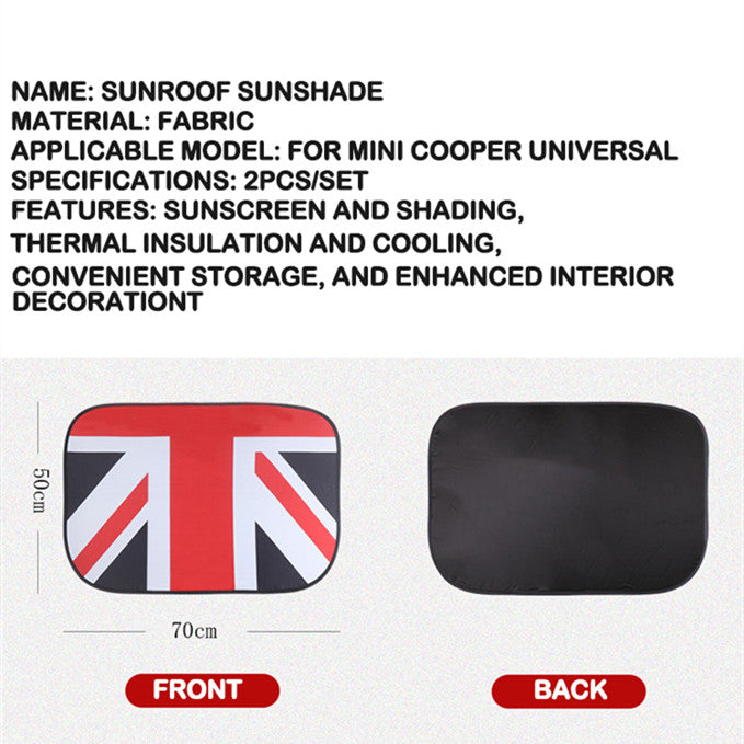 2-Piece Foldable Sunroof Sunshade for Mini Cooper Countryman R60 n