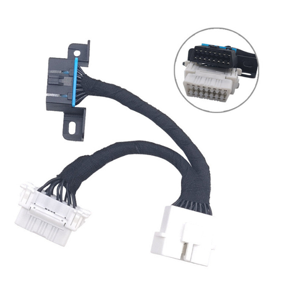 1 to 2 Spliter OBD2 16Pin Extension 15cm Cable Connector Male to Female