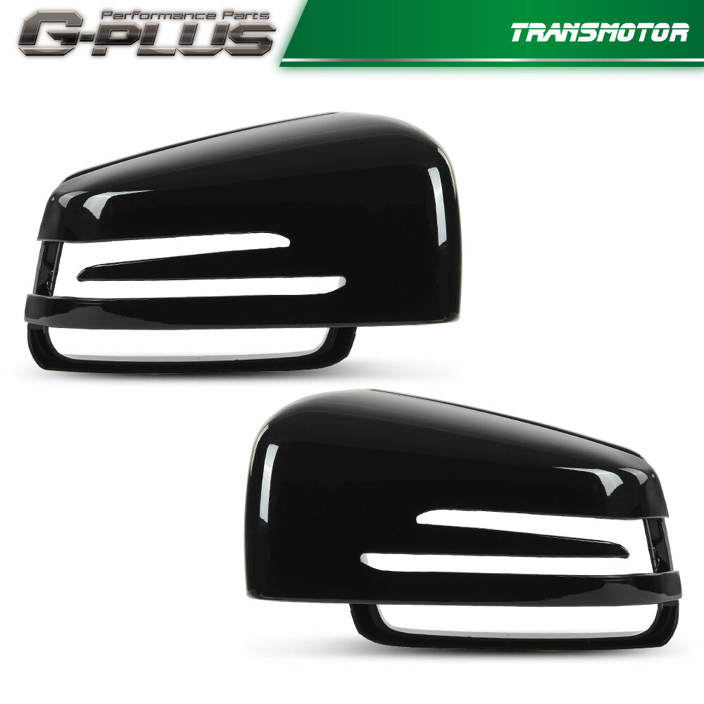 Suitable for W204 W221 W212 C207 C63 black mirror protective cover shell - v
