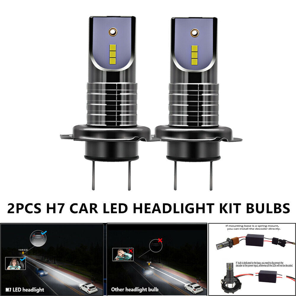 Universal 6000K H7 LED headlight kit bulb 100W 26000LM with CAN bus - error- n