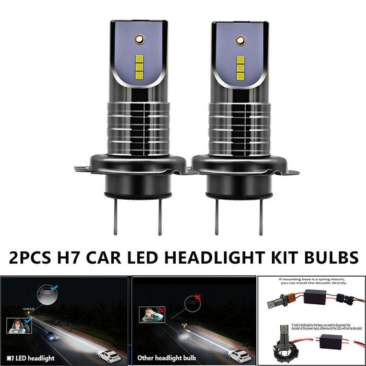 Universal 6000K H7 LED headlight kit bulb 100W 26000LM with CAN bus - error- n