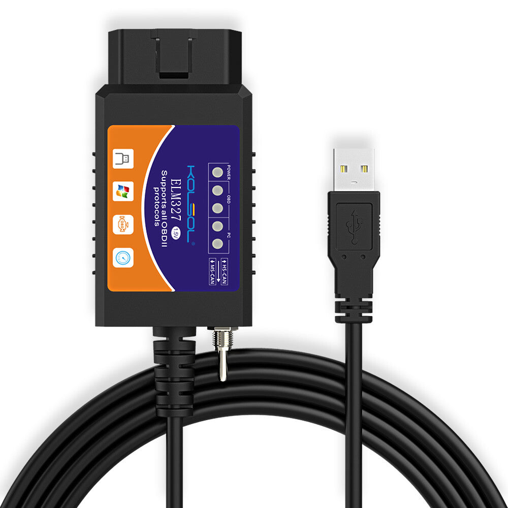 New OBD2 Scanner Adapter ELM327 for Ford ELMconfig Forscan OBDII USB Diagnostic