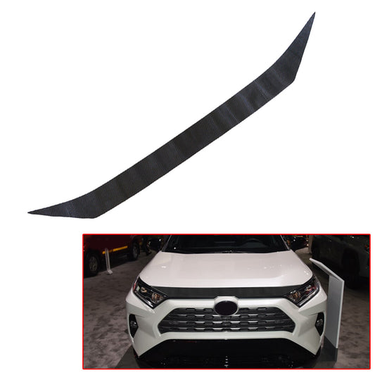 Car Carbon Hood Grille Bonnet Lid Trim Sticker Fit for Toyota RAV4 2019-2021 Q