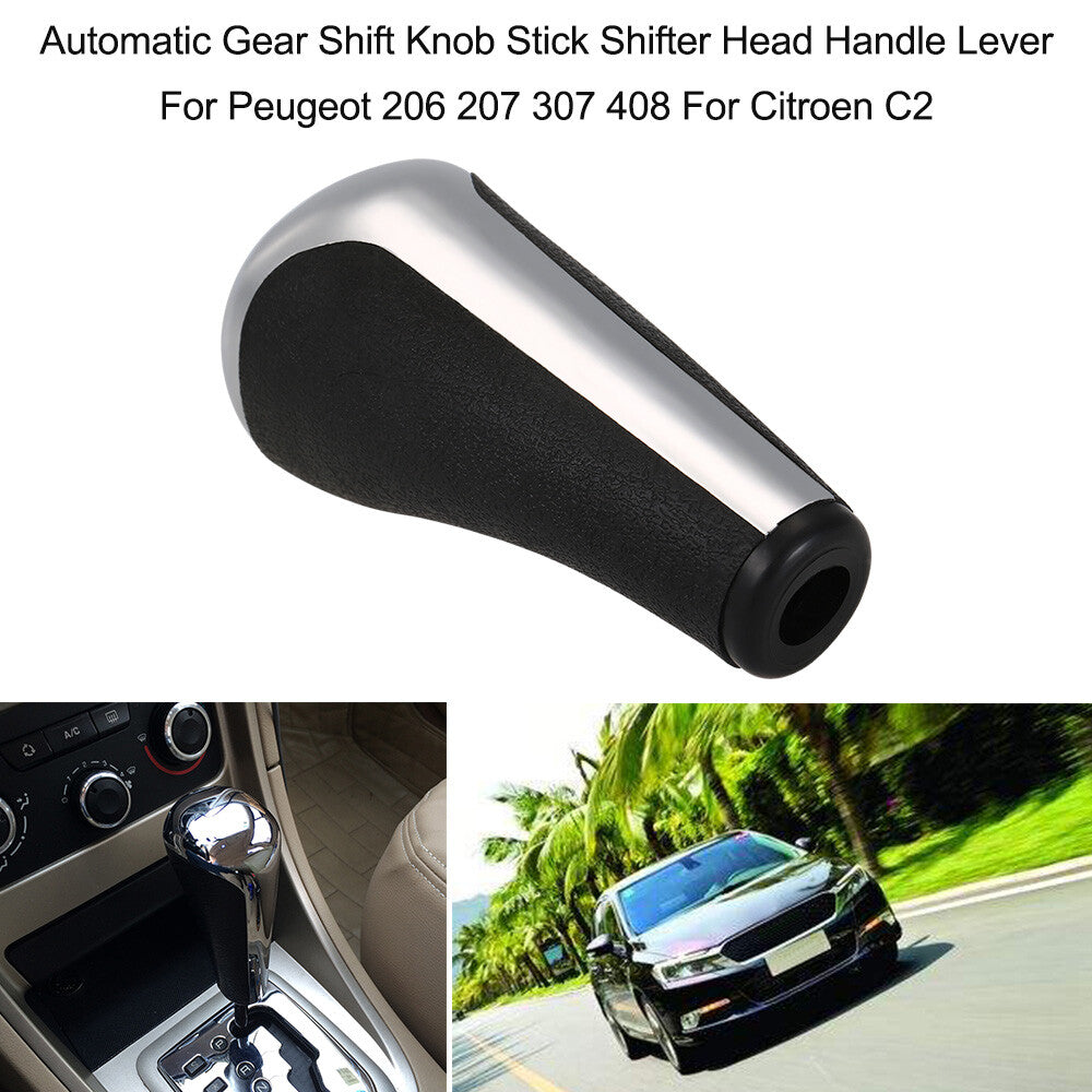 Automatic Gear Knob Stick for Peugeot 206 207 307 408 ABS&PVC W6P7 Q