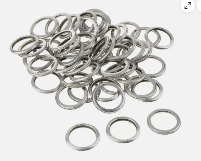 100x Silver Drain Plug Sealing Ring for Subaru 2011-2021 803916010- v
