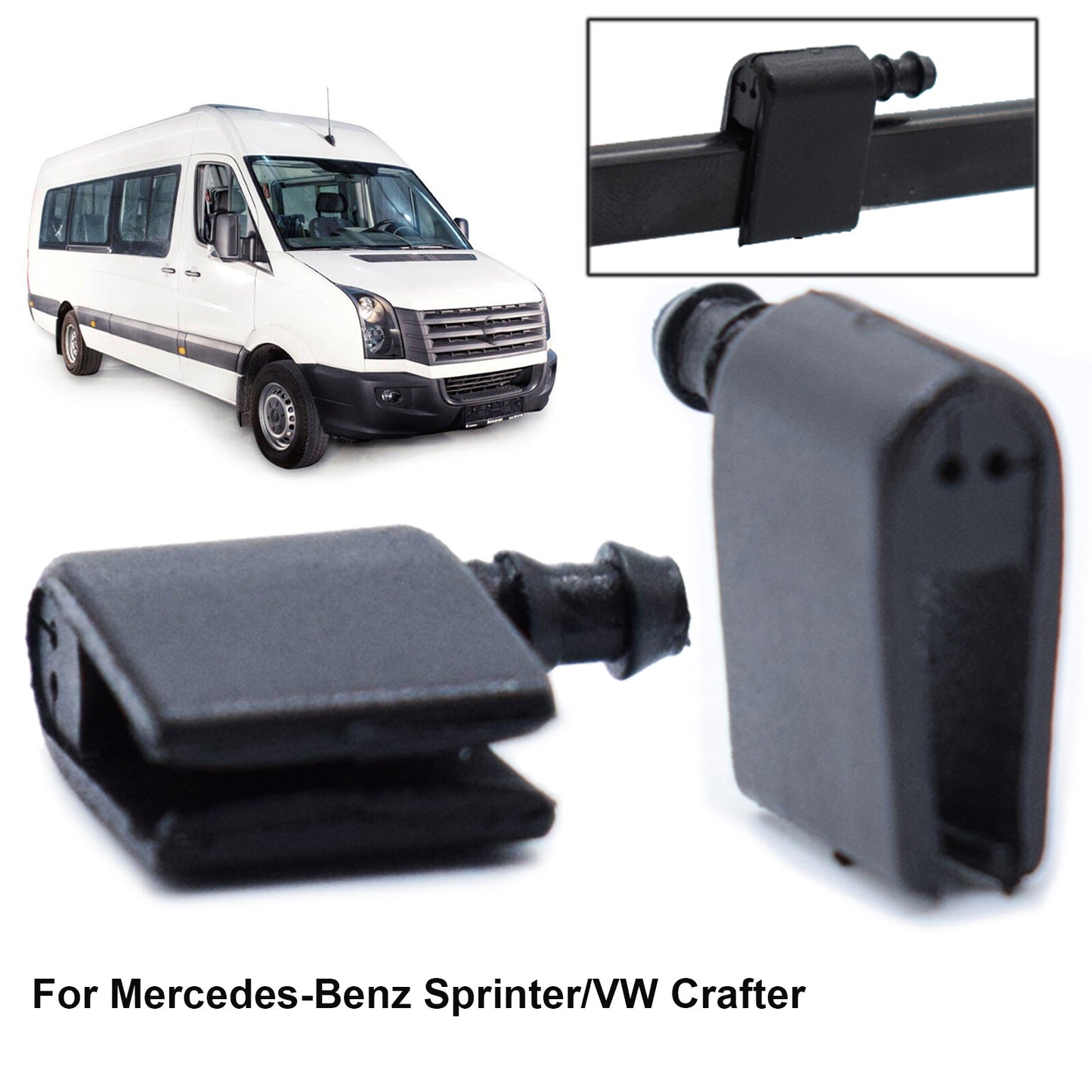 for Mercedes Sprinter Crafter Washer Jet Wiper Nozzle Front Windscreen 2E1955985 Q