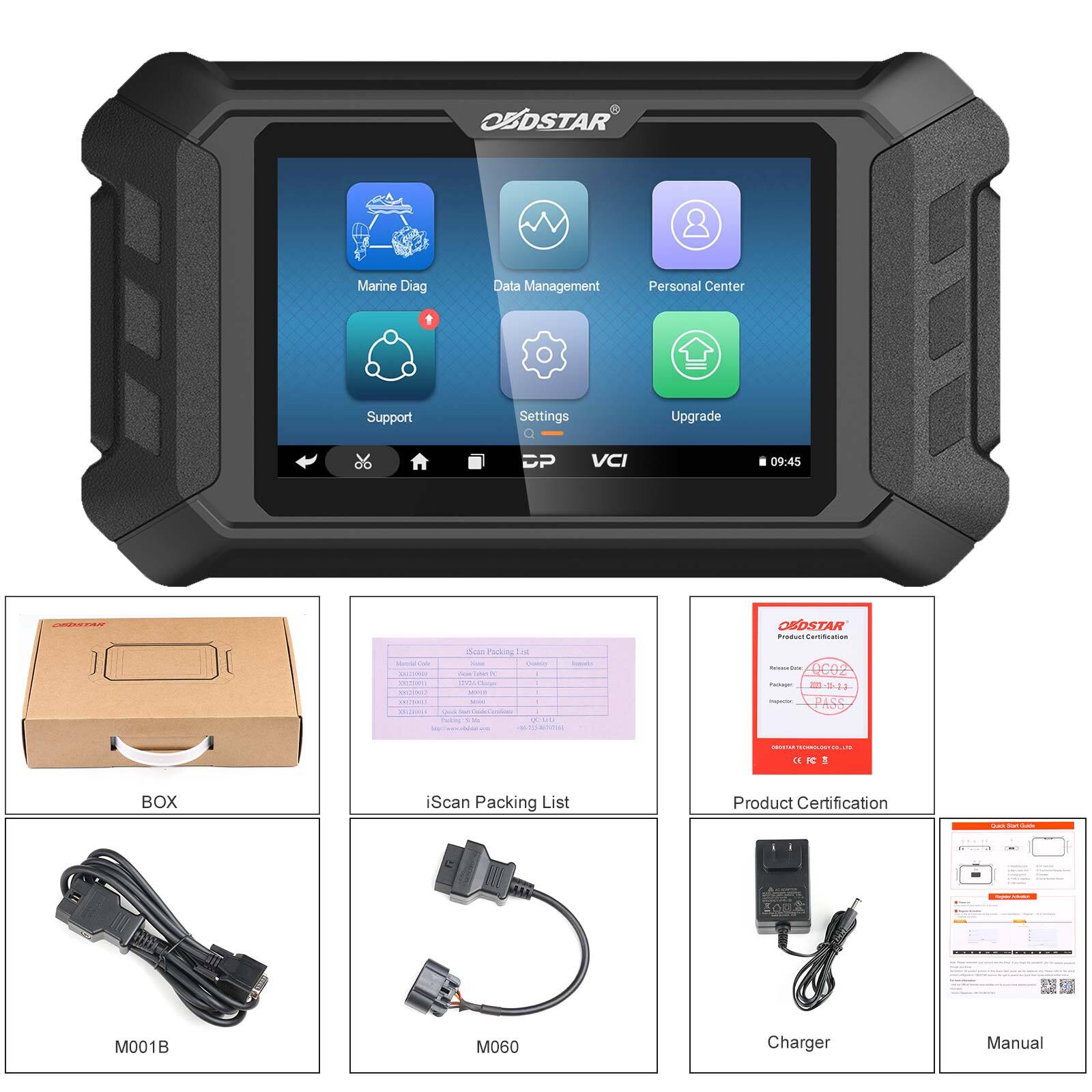 OBDSTAR ISCAN Marine Diagnostic Scanner Tool Code Clearing + for MERCURY M064 Cable