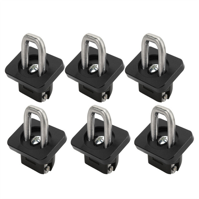 6pcs Inner-Bed Retractable Truck Bed Tie-Down 35° Anchors Aluminum for Chevy / for GMC
