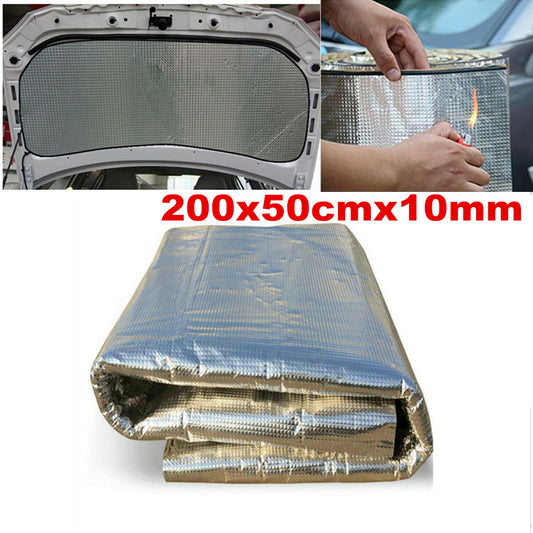 Car Hood Exhaust Heat Shield Mat Muffler Hood Insulation PE Aluminum Cotton Mat