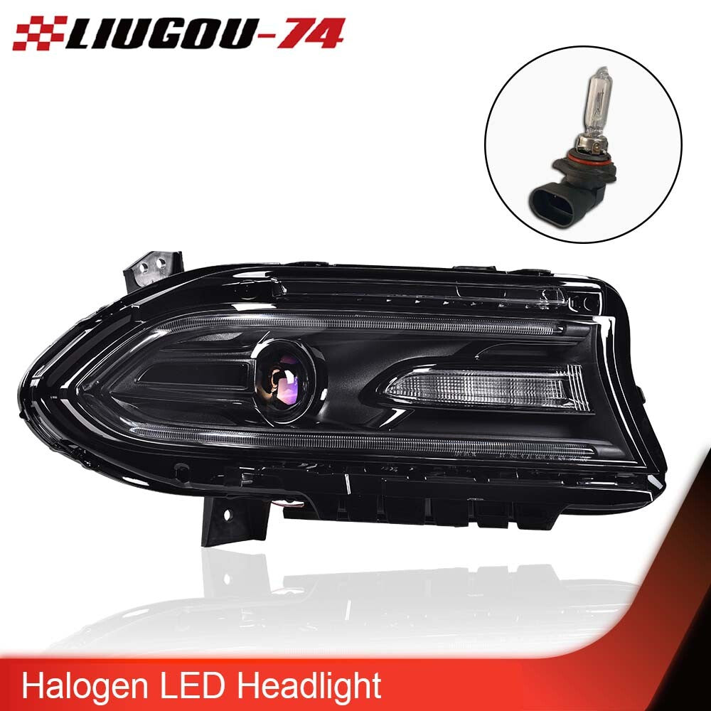 Suitable for 2015-2022 for Dodge charger halogen projector with LED DRL headlights for passengers- v