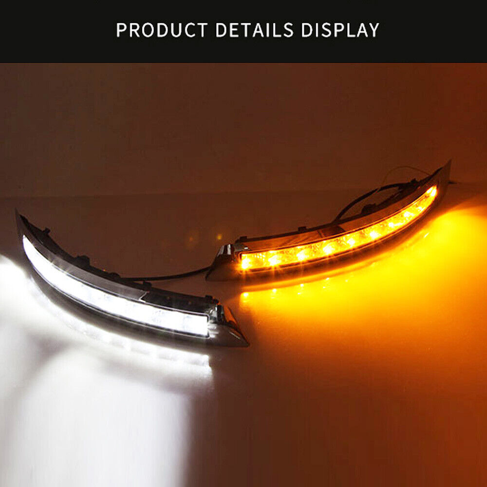 for Volvo XC90 2007-2014 LED DRL Daytime Running Light Bumper Fog Lamp w/ Turn Q