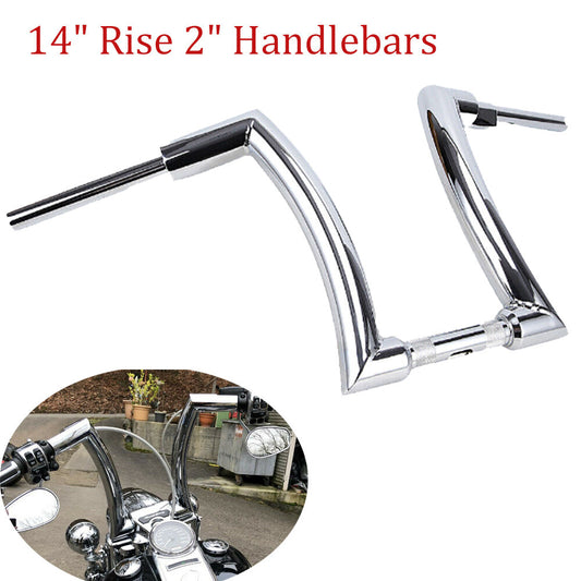 Chrome 14-inch rise 2-inch coat hanger handlebar stem for Harley Sportster XL883 XL1200- n