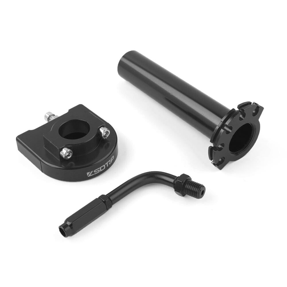 Universal Black 90¡ãThrottle Cable Adjuster Hand Grip Twist Throttle Accelerator Q