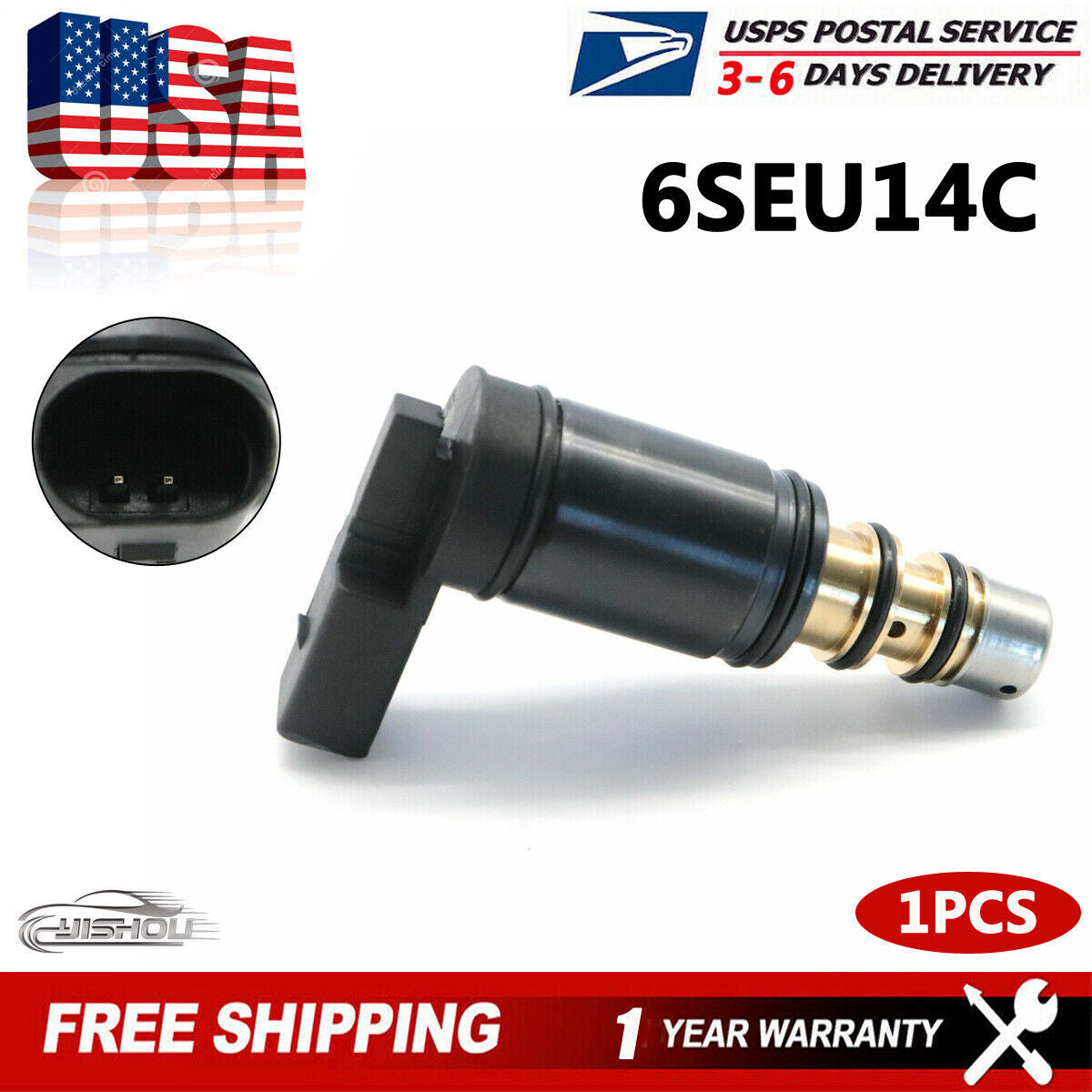 6SEU14C New A/C Compressor Solenoid Valve For MK5 MK6 for VW for Jetta for Passat 1K0820859S Q