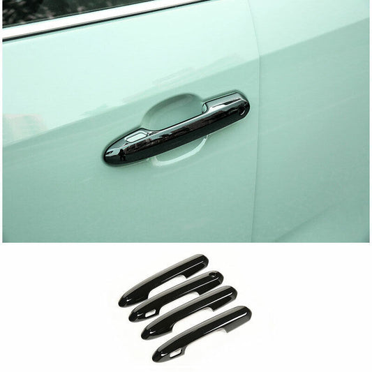 Glossy Black Exterior Side Door Handle Cover Trim Fit for Toyota RAV4 2019-2022