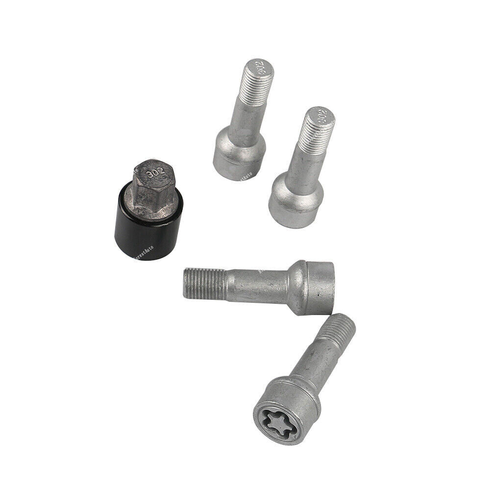 5pcs Wheel Set Studs Lugs Long Safety Bolts A0019901707 Fit for Benz M14x1.5x45 Q