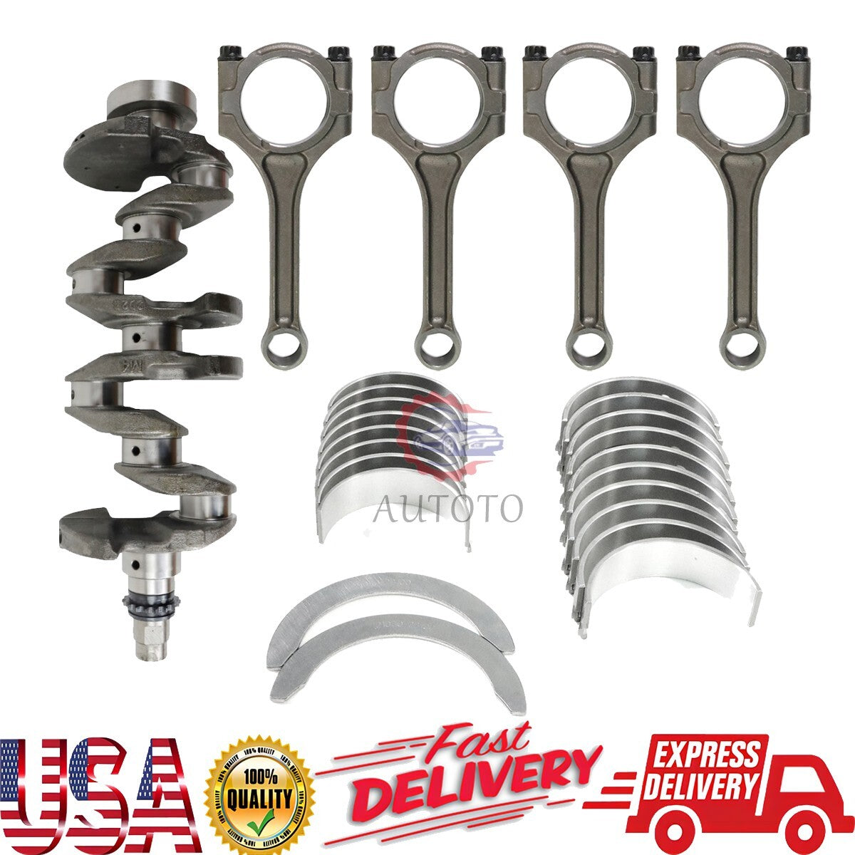 G4FD Engine Crankshaft  Rods  Bearing Fit for Hyundai Accent for Kia Rio Soul 1.6L
