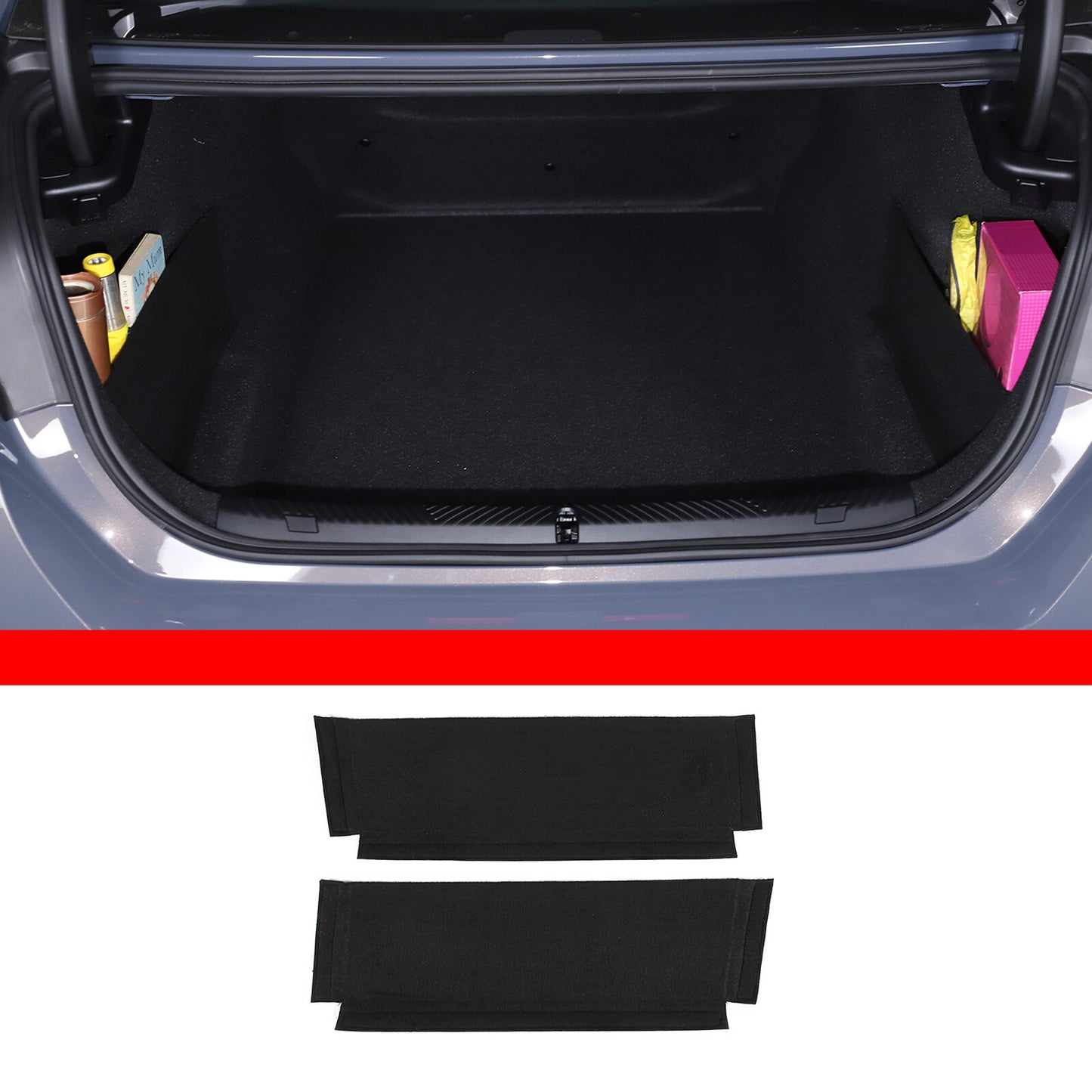 Trunk rear cargo panel trim for 5 2024-2025, black, 2-piece set. n