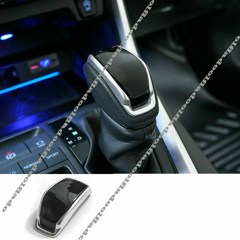 Silver/Black Center Console Gear Shift Knob Trim for Toyota Highlander 2020-2023