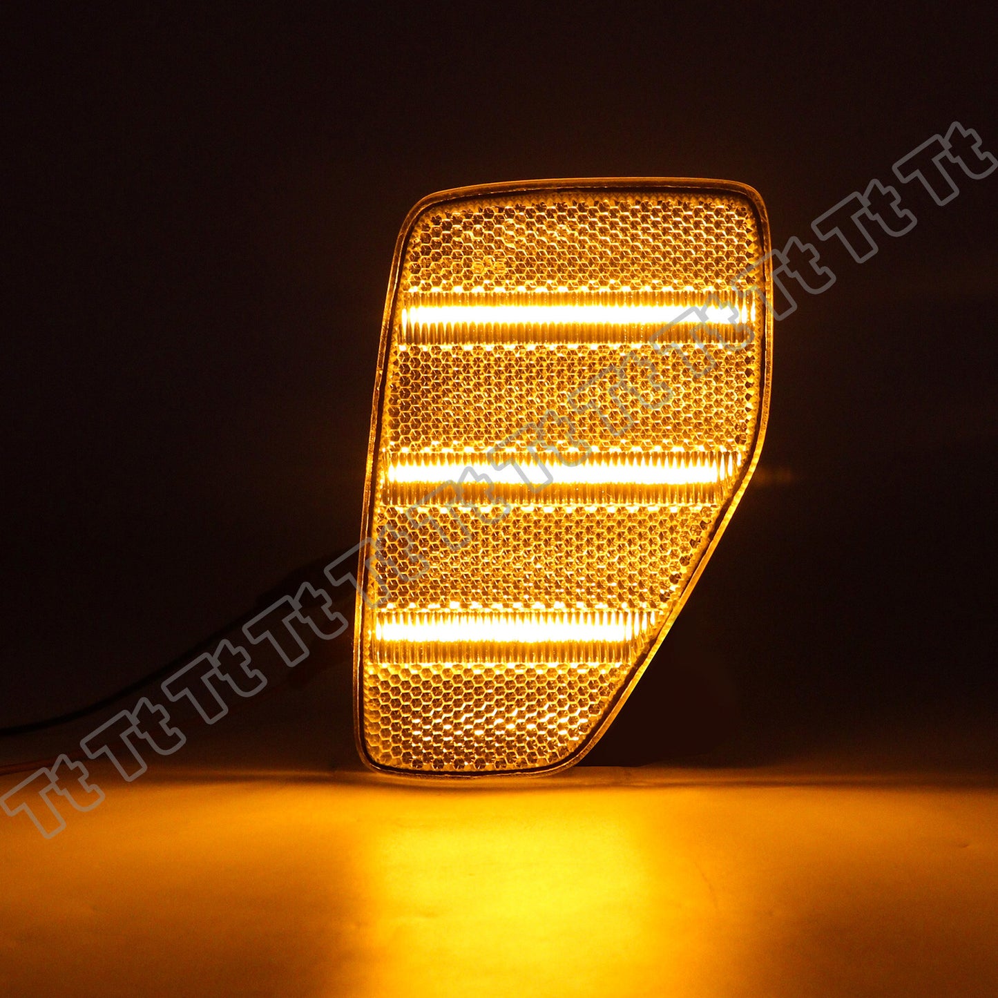 2pcs LED Front Fender Side Marker Lights Transparent Suitable for 06-10 for Hummer H3/09-10 H3T- v