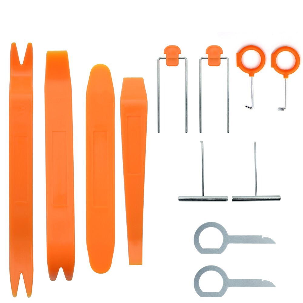 13Pcs Auto Door Clip Panel Trim Removal Tool Kits Thick Plastic Car Tools v