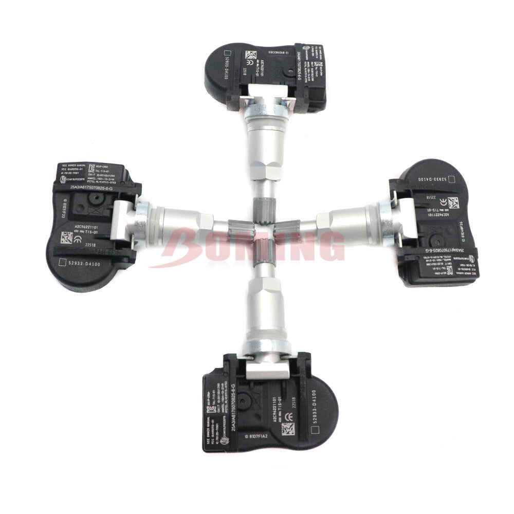 4x New TPMS Tire Pressure Sensors 52933-D4100 for Kia Pressure Monitoring System